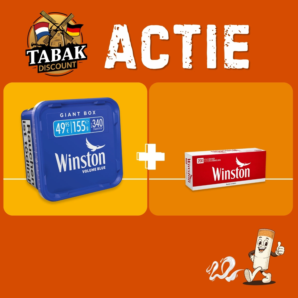 Aktion Winston Blue + Hülsen